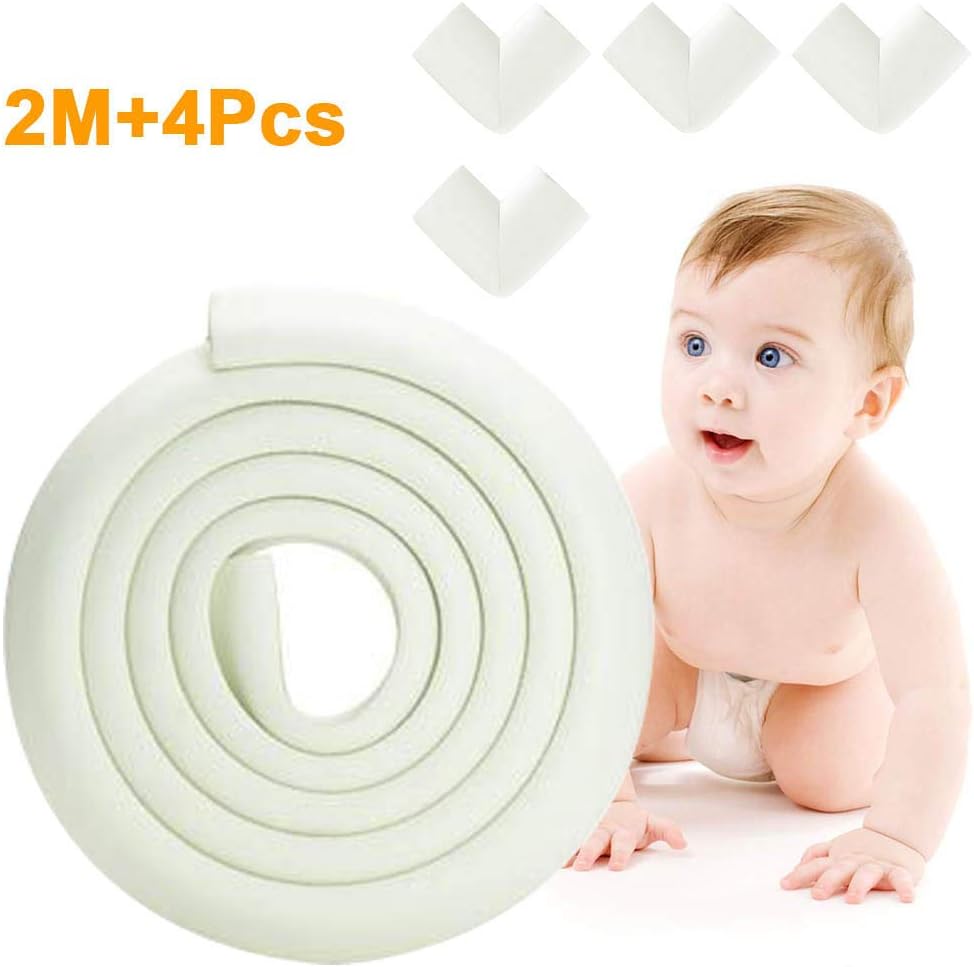 Baby Extra Thick Foam Proofing Edge & Corner Guards Protector Set Child Safety Furniture Bumper Table Protectors Pre-Taped Corners Safe Edge & Corner Cushion