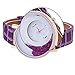2016 Relogio Feminino Reloj Watch Women Femme Rhinestone Pu Leather Casual Quartz Watch Bracelet Wristwatch Women Purple