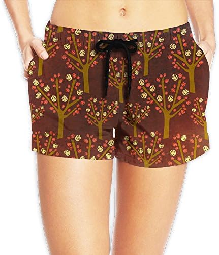 Women Tree Background Nice Elastic Sweat Pants The Popular Style