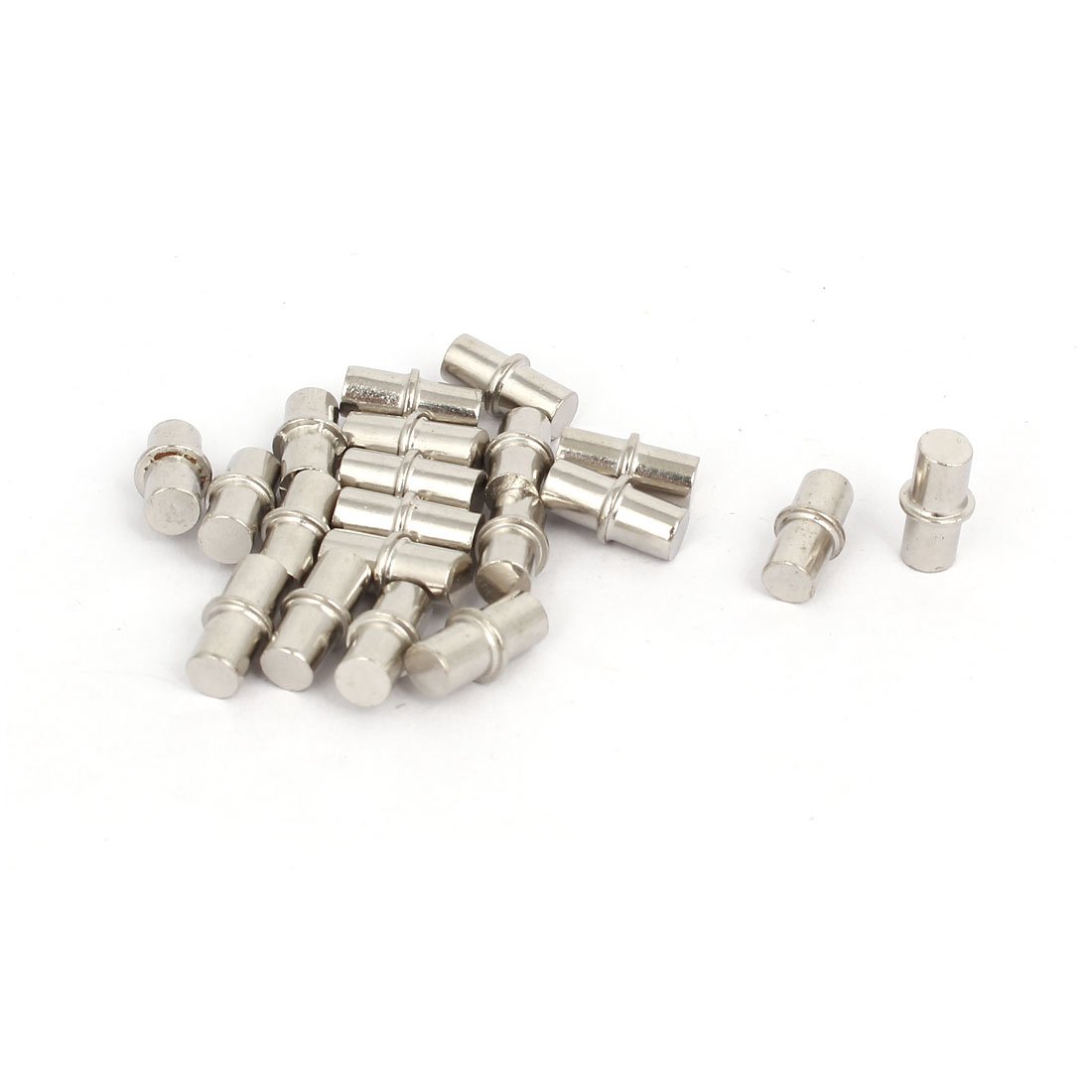 sourcingmap Cabinet Wardrobe 6mmx15mm Shelf Support Pins Studs Pegs Silver Tone 20pcs