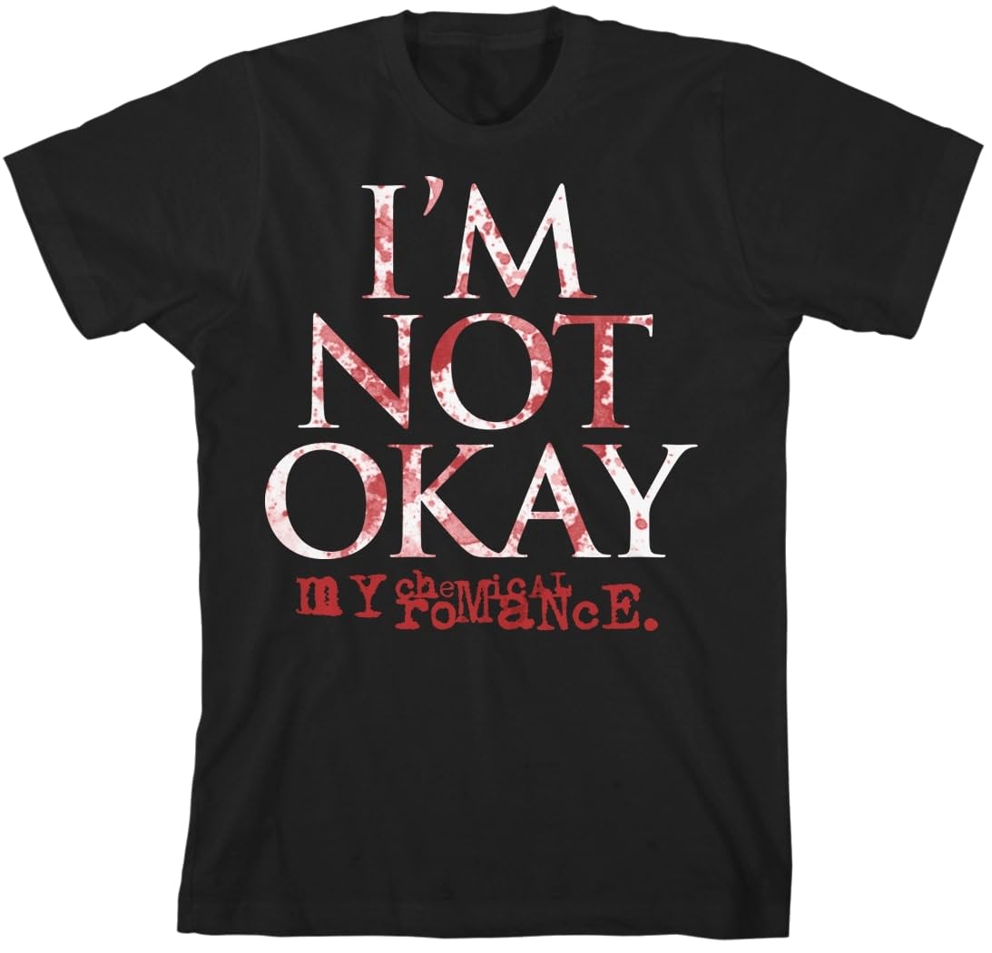 Photo 1 of ** UNKNOWN SIZE*** My Chemical Romance Unisex's Standard I’m Not Okay T-Shirt, Black