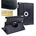 SingPad 360 Degree Rotating Stand Smart Cover PU Leather Case Apple New iPad 4 & 3 (3rd and 4th Generation with Retina Display) / IPad 2- Wake/Sleep Function (Black)