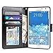 Galaxy Note Edge Case, Note Edge Case, Style4U Premium PU Leather Stand Wallet Case with ID Credit Card/Cash Slots for Samsung Galaxy Note Edge+ 1 Stylus [Black]