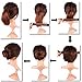 2 PCS Bun Hair Maker, Magic Hair Styling Donut Bun Maker, Hair Bun Shapers for Women Girls DIY Hairstyle Tools, No Clip Hair