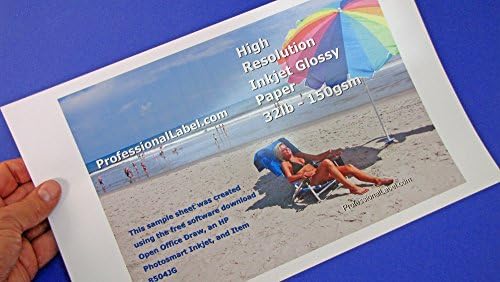 ProLabel Brand Glossy Inkjet Paper Legal Size 32lb 50 Sheets #8504JG