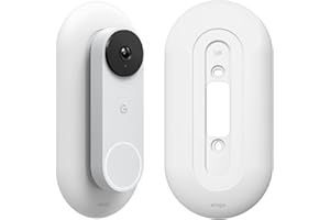 elago Mount Compatible with Google Nest Hello Video Doorbell Wall Plate (Wired, 2nd & 3rd Gen) - Doorbell Chimes, Perfect Color Match with Angle Wedge (Snow)