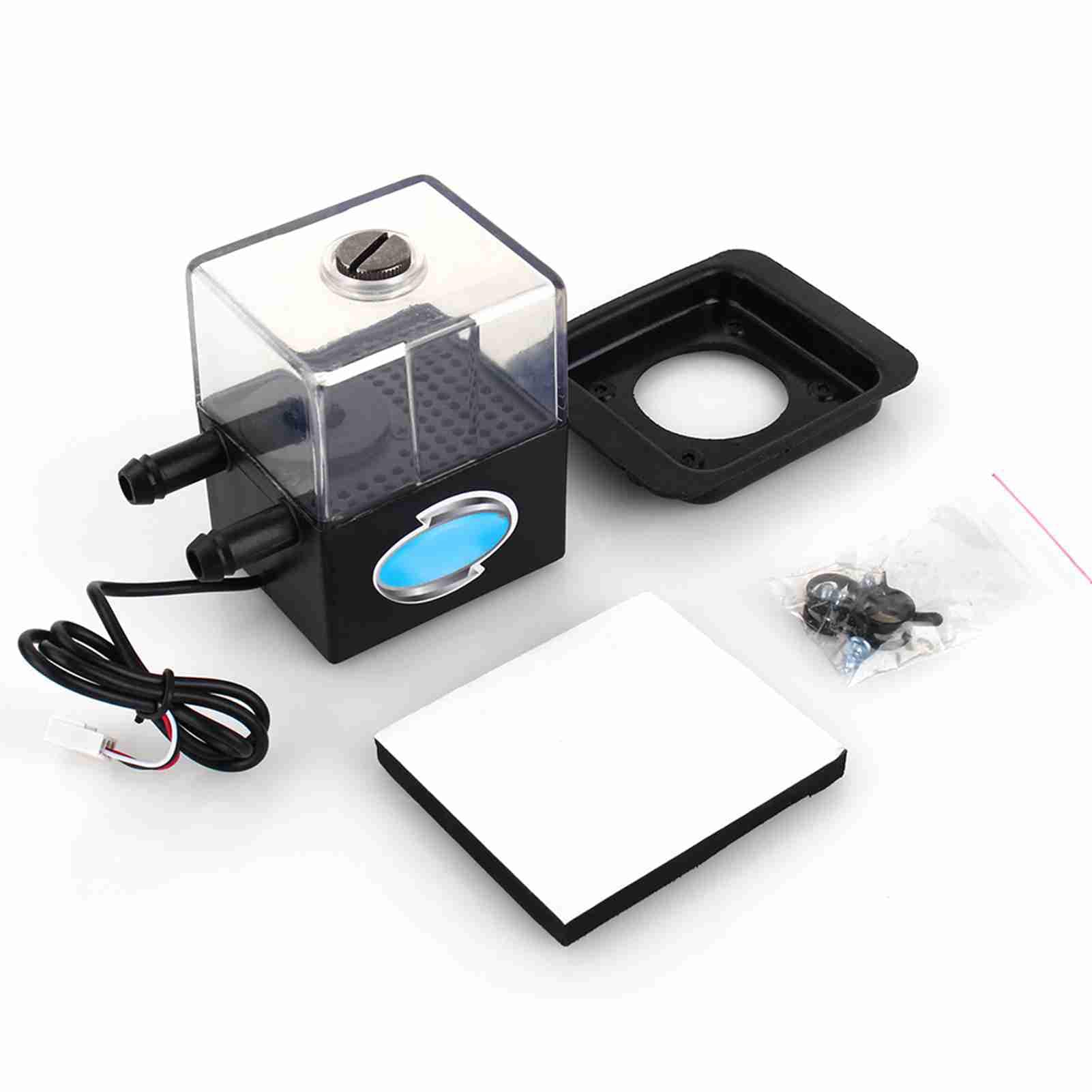 SC-300T DC 12V Ultra-Quiet Water Cooling Pump Tank 4W Reservoir max.300L/h for PC CPU Liquid Cooling System