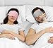 Plemo Sleeping Mask, Breathable Modal Pink Eye Mask, Ultra-Soft Eye Cover for Travel, Nap, Meditation, Blindfold with Adjustable Strap for Men, Women or Kids