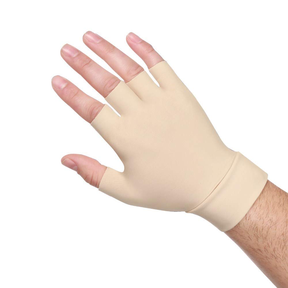 Pedimend 2 Pairs Half-Finger Anti Arthritis Health Gloves | Provides Pain Relief in Hands Caused by Arthritis, Stiffness | Improves Blood Circulation | for Men & Women