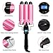 3 Barrel Curling Iron Hot Tools Curling Iron 25mm Hair Waver Curler, 1 inch Ceramic Hair Curling Wand for Deep Waves, Pinkthumb 2
