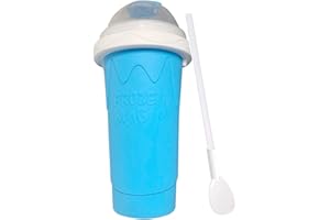 ANGELREALLY DIY Slushie Maker Cup, Cooling Maker Cup, Portable Icy Silicone Cup Homemade Milk Shake Ice Cream Maker for Children