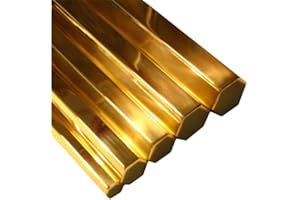 DRINCOSHOW H59/H62 Brass Solid Hex Bar Hexagonal Rod 4mm-65mm Pack of 330mm/200MM Long (10mm*330mm Length)