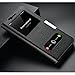 Make Mate Samsung Galaxy S9 Case Ultra Thin Flip Genuine Leather Samsung Galaxy S9 Cover Case Window View Stand Feature Magnet Closure Phone Case for Samsung Galaxy S9 (Black, Galaxy S9)
