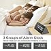 Greenvida SWEET-618 Wooden Alarm Clock,Digital Clock With 3 Levels Adjustable Brightness 3 Groups of Alarm Time,Triangle USB/4AAA Battery Powered Sound-Controlled, Displays Time Date Temperature and H