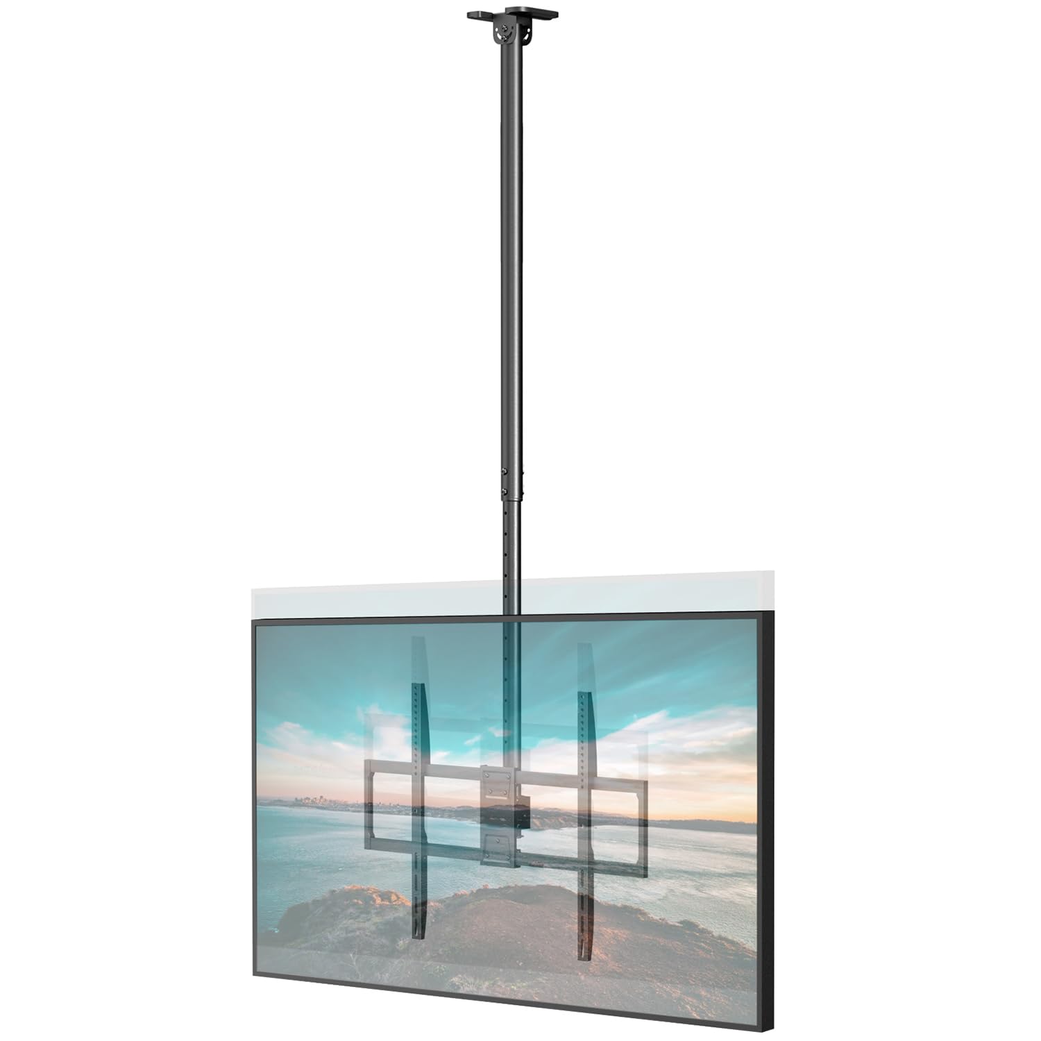 Photo 1 of Ceiling TV Mount – Adjustable Hanging Ceiling TV Bracket Fits Max 100 inch LCD LED OLED 4K TVs,Pole Ceiling Mount Supports up to 176lbs, Max VESA 800x600mm,Black