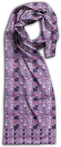 Multiple Dogs On Gray Cute Pets Winter Light.Lightweight Scarf Print Soft Warm Towel Smelless.New Style.Fashion.Fever Stylish Scarves Best Gift