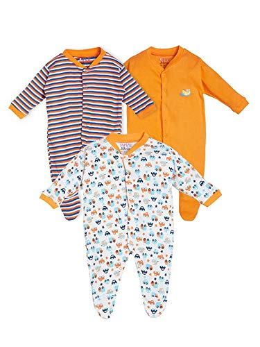 orange baby sleepsuit