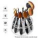 ESARORA Oval Makeup Brush Holder, Cosmetic Brush Holder with 10 Hole Drying Rack Organizer Cosmetic Shelf Tool With Installation Tools and 4 Non-Slip Rubbers