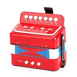 Tosnail Kids Accordion Toy 10 Keys Buttons Control