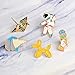 MJARTORIA Cute Pins for Backpack - Cartoon Cactus Pineapple Enamel Cool Brooch Pin Badges Set for Backpack Clothes Bags