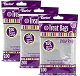 Darice 28-001V 3-Inch-by- 4-3/4-Inch Clear Treat Bag 200-Pieces (3)