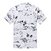 Men's Hawaiian Shirt Aloha Shirt XL White Map