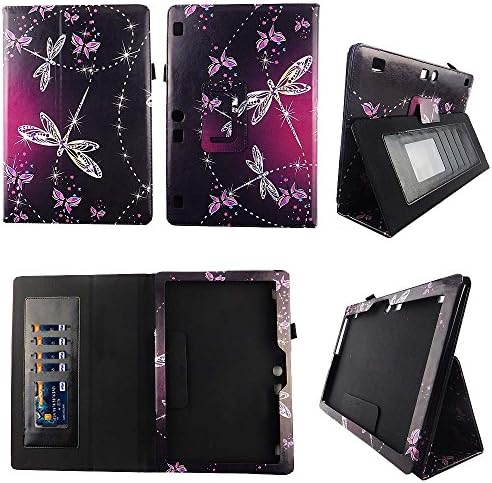 Sparkly Butterfly Lenovo Tab 10 / Lenovo Tab 2 A10 Case Premium PU Leather Folio Cover for Lenovo Tab2 A10-70 / Tab2 A10-30 / Tab 3 10 Plus / Tab 3 10 Business / TAB-X103F Tab 10 w Auto Sleep/Wake St