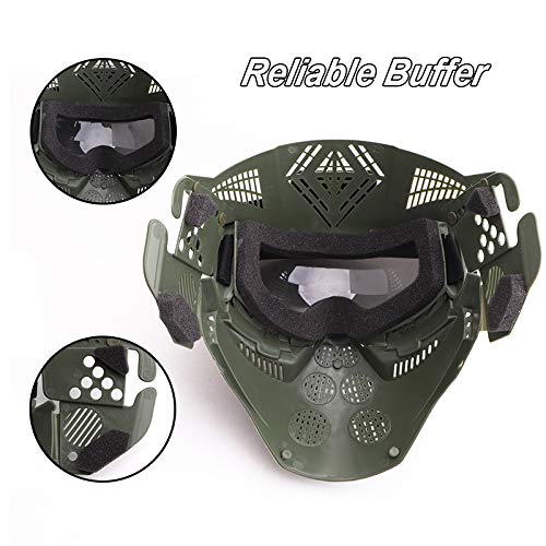 image for Anyoupin Paintball Mask, Airsoft Mask Full Face with Goggles Impact Re