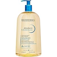 Bioderma Atoderm Shower Oil, Cleansing Oil For Face & Body, Nourishing Cleansing Oil For Dry to Atopic Sensitive Skin For Sof