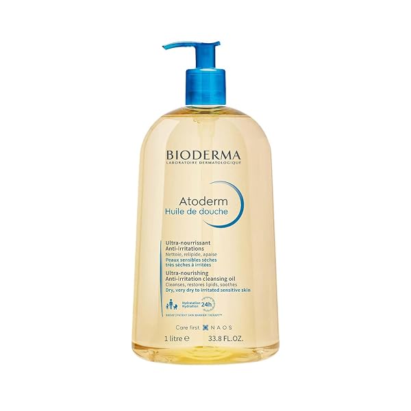 BIODERMA ATODERM SHOWER OIL, CLEANSING OIL FOR FACE & BODY, NOURISHING CLEANSING OIL FOR DRY TO ATOPIC SENSITIVE SKIN FOR SOFTER & SMOOTH SKIN FOR YOUR WHOLE FAMILY