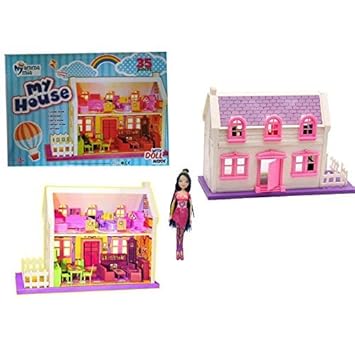 TOYKART- Beautiful Doll House Play Set 35 Pieces with Doll