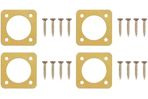 Bird Box Protectors,Birdhouse Entry Hole Protector 4 Pack, Metal Guard for Nesting Boxes,Heavy Duty Rust Proof Gold Coating, 