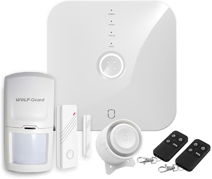 WolfGuard WiFi Smart Alarm System,App Remote Control Alarm Box with