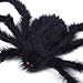 ALLADINBOX Halloween Hairy Scary Virtual Realistic Posable Spider Black - Indoor Outdoor Yard Furry Giant Haunted House Party Decor Supplies, 5FT