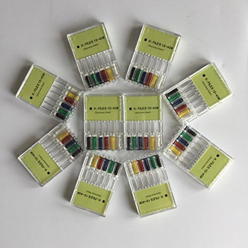 Treedental Dental Root Canal K-Files Stainless Steel Material 21MM-#40 (10 packs)