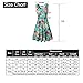Womens Casual Fit and Flare Floral Sleeveless Party Evening Cocktail Dress