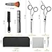 Hair Cutting Scissors Set, YBLNTEK 9 Pcs Professional Hairdressing Scissors Barber Thinning Scissors Hair Cutting Shears Kit for Barber Salon and Home (Black)