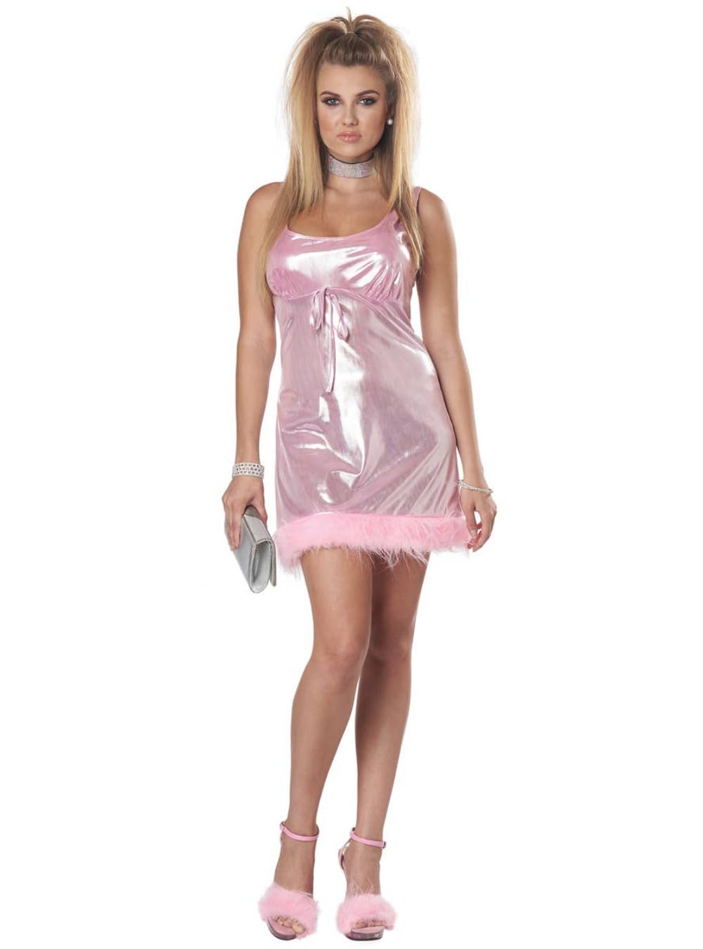California Costumes 01280 M Hs Reunion Mini-Dress M Character Adult Sized Costumes, Solid, Pink, Medium