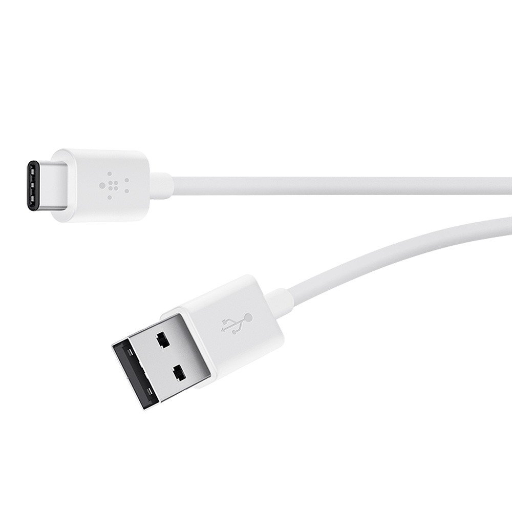 Belkin USB-IF Certified 2.0 USB-A to USB Type C (USB-C) Charge Cable, White, 10 ft/3 m