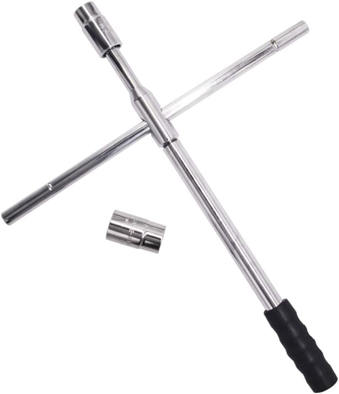 KvSrr Extra Length Tire iron Nut Lug Wrench 4 Way 23" Heavy Duty Cross Wrench for Tire 17mm 19mm 21mm 23mm: Home Improvement