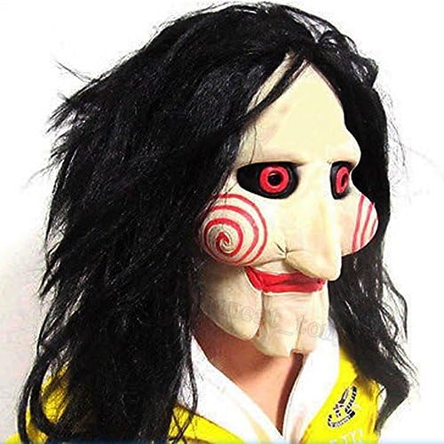 MAZKS® Saw Jigsaw Scary & Funny Halloween Puppet Mask Latex for Costume Party Cosplay Carnival