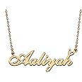 HUAN XUN Personalized Custom Initial Pendant Name Necklaces for Womens in Gold Silver