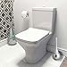 Toilet Bowl Brush and Holder, Creative Toilet Brush Set with Stainless Steel Base (Silver)