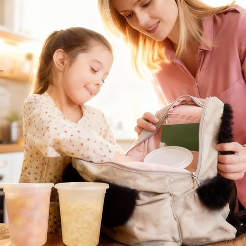 Juego de 60 Contenedores para Alimentos y Preparación de Comidas (Meal Prep) Toppers de Plástico Reutilizables 3 Tamaños (32/16/8 oz) Aptos para Microondas y Congelador Sin BPA