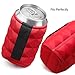 Metric USA Beer Can Cooler Sleeves for Ice Cold Drink, Reversible Double Sided Embossed Design - 6 Pack Collapsible Insulated Soda Bottle Holder Premium Quality Many Color Party Can Covers