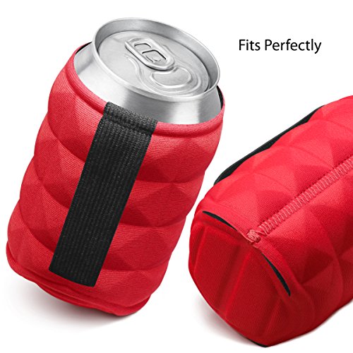 SUPER SOFT Beer Can Cooler Sleeves for Ice Cold Drink, Reversible