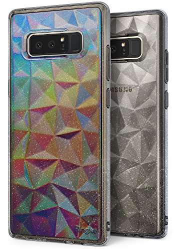 Samsung Galaxy Note 8 Phone Case Ringke [Air Prism Glitter] [Holographic Deco Film] Sparkle 3D Stylish Protective TPU Cover for Galaxy Note8 â€“ Glitter Gray