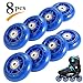 RUNACC Inline Roller Skate Wheels 82A 70mm Premium for Replacement Rollerblade Wheels with Bearings (Blue- Set of 8) (82A-Blue-8pcs) (82A-8pcs-Blue)