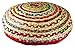 COTTON CRAFT Jute Floor Pillow - Boho Rustic Meditation Accent Throw Pillow - Handwoven Braided Natural Jute Cotton Chindi Floor Seating - Living Room Farmhouse Zen Décor Gift -24