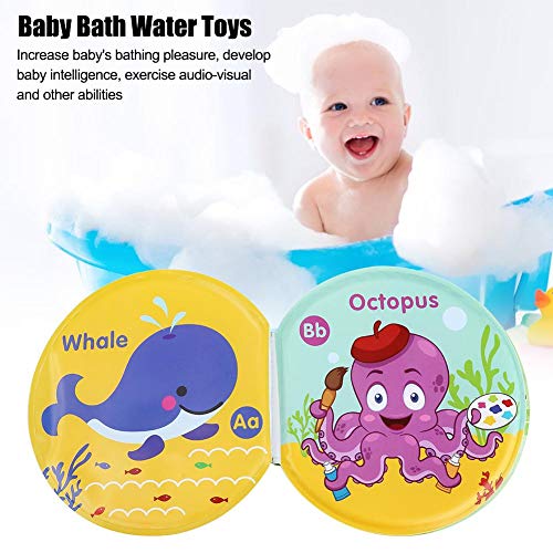 FASJ Baby Shower Book, Eco Friendly Round Bath Book, Waterproof for